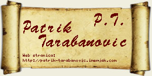 Patrik Tarabanović vizit kartica